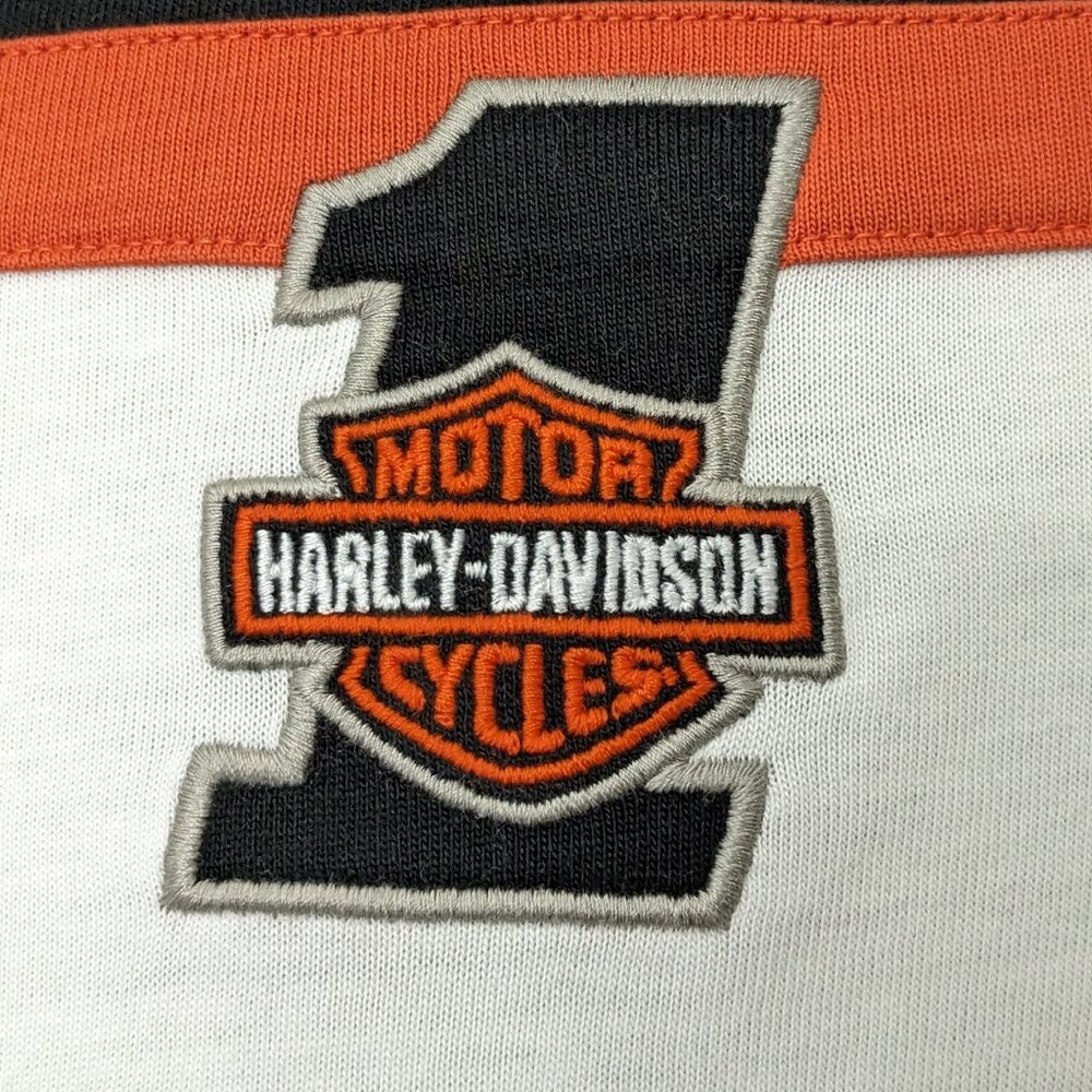 Harley-Davidson® Women's Elongated Black Long Sleeve T-Shirt SZ Small black - Picture 3 of 11
